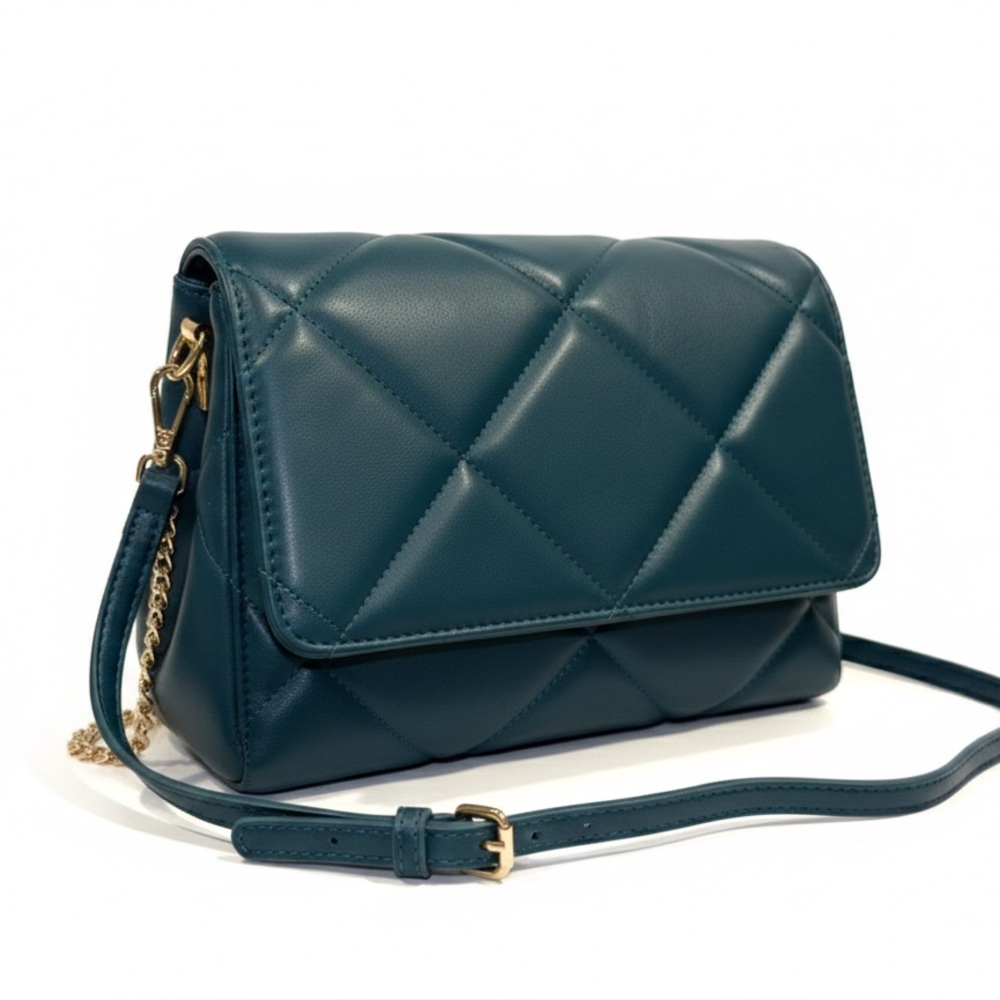 a new day Teal Quilted Crossbody Bag